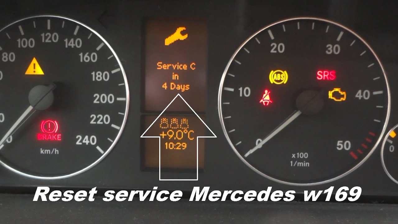 How to Reset Service Mercedes w169
