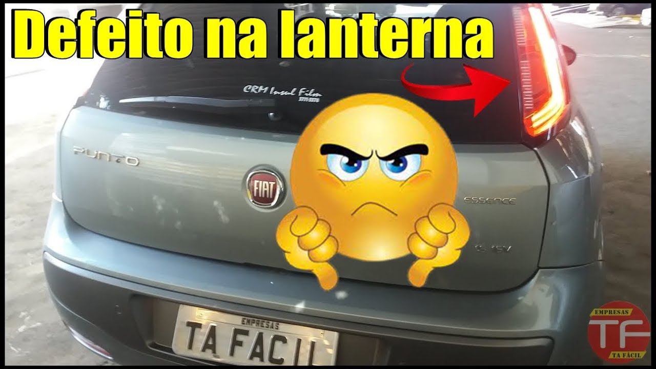 Defeito na lanterna traseira do Fiat Punto e Fiat Idea acendendo os leds fraco.