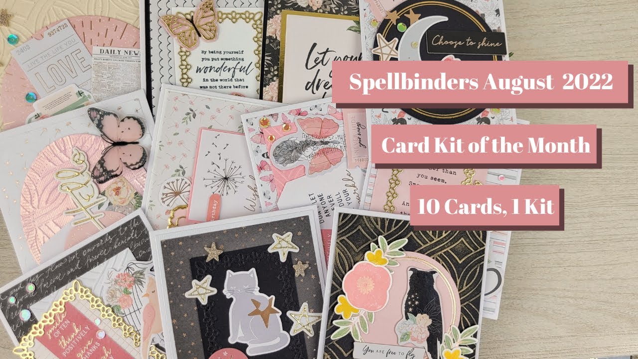 10 Cards 1 Kit Spellbinders August 2022 Butterfly Sparkles/ EOM / DOM / APG / Clear Stamp and  Die