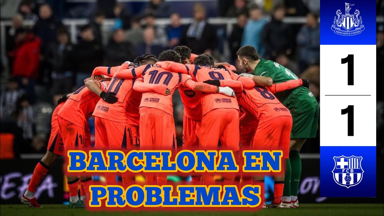 BARCELONA APENAS RESCATÓ EL EMPATE ANTE EL NEWCASTLE, MEJOR EL CUADRO INGLÉS #newcastle #barca #ucl 