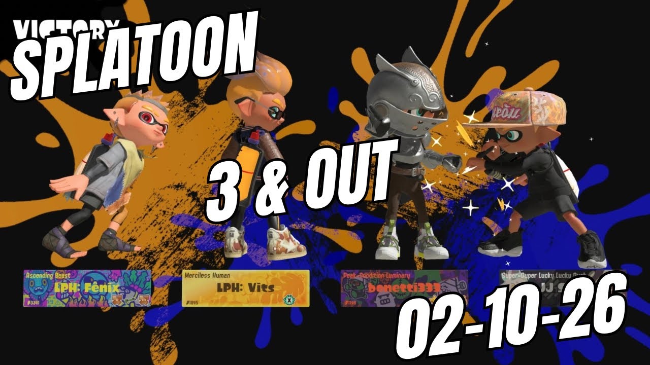Giving Them Something to Think About. Splatoon 3 Gameplay, 3 & Out Session 02-10-26