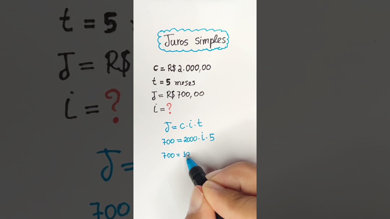 Aprenda Juros simples de uma vez por todas! #matematica #jurossimples #matematicafinanceira