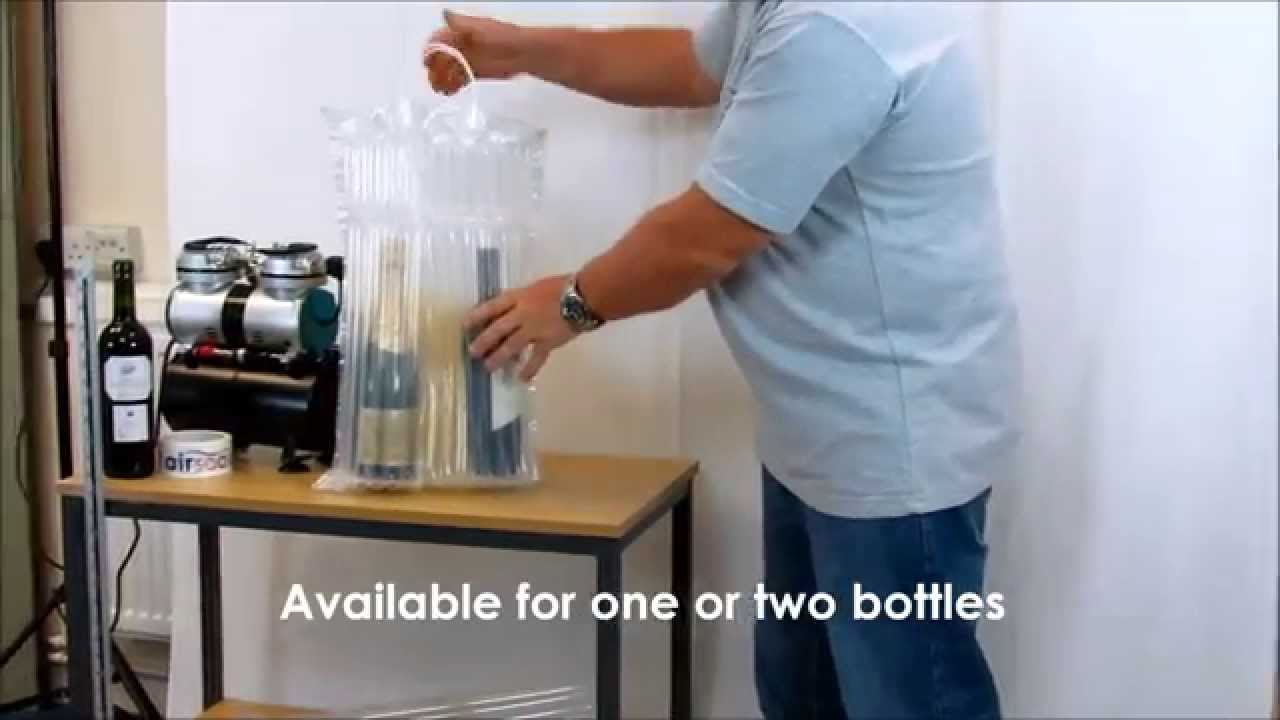 Inflatable wine carrier bag demonstration - Airsac by Network Packaging