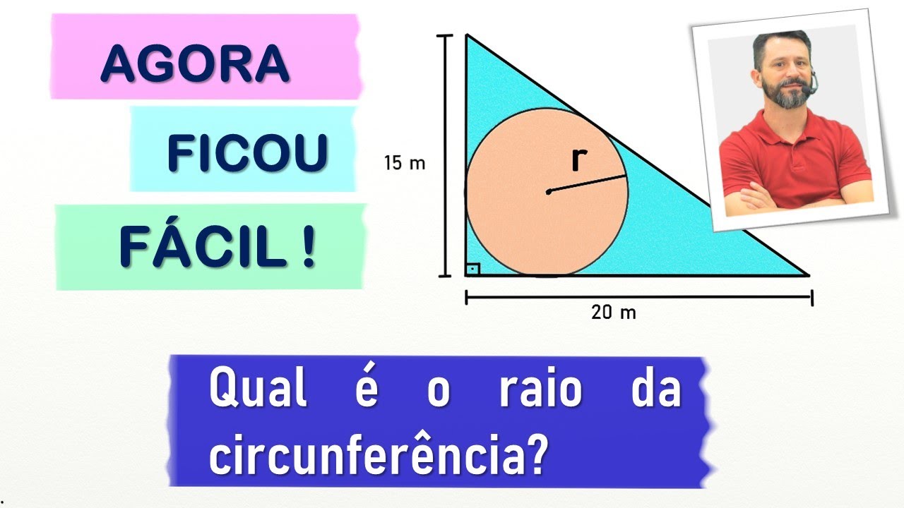 Como encontrar o raio da circunferência inscrita em um triangulo retângulo.