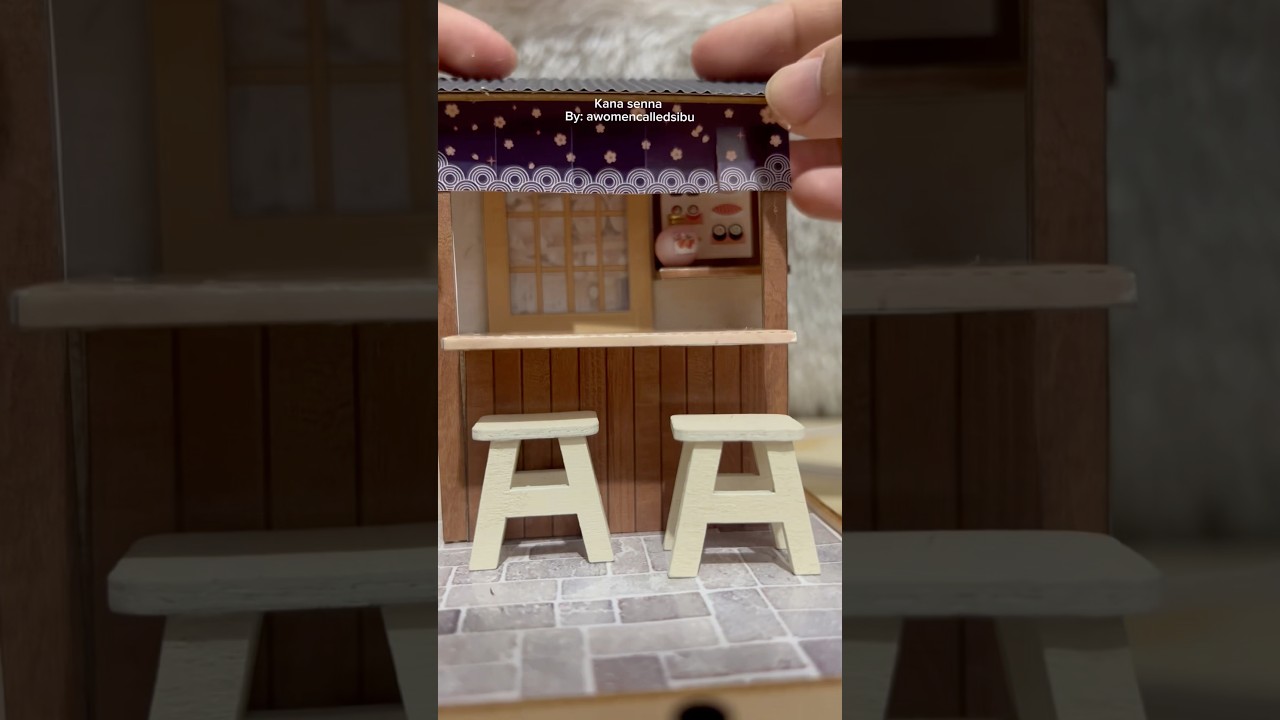 Diy cute room miniature sakura noodle house #diy #diyminiaturedollhouse #diyminiatures #miniatures