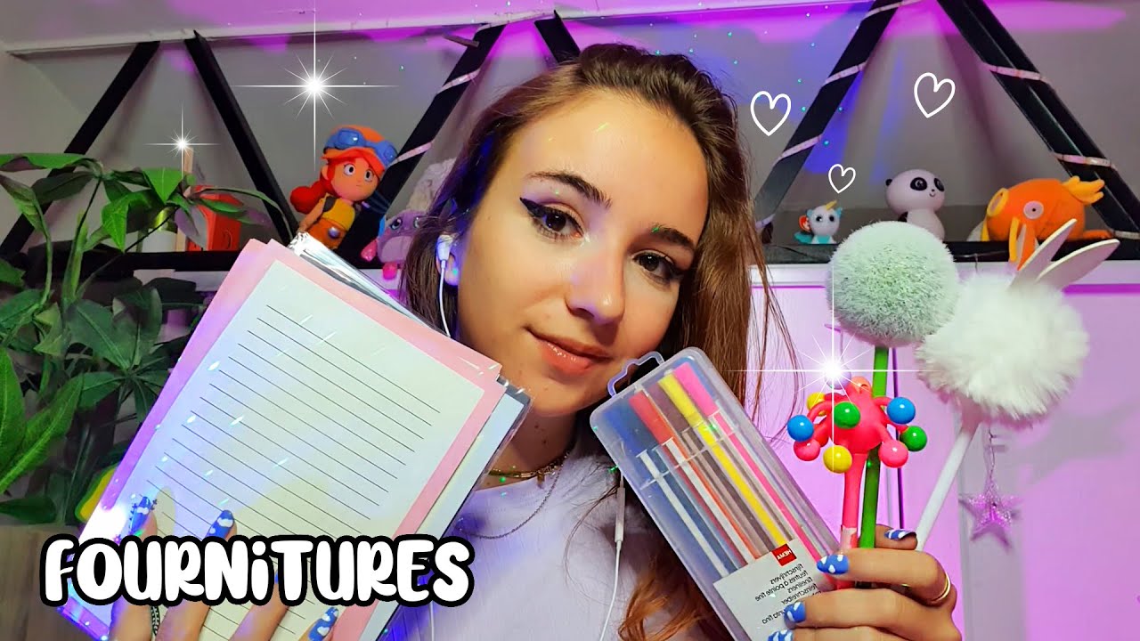 ASMR : Je fais tes FOURNITURES SCOLAIRES 📚💕