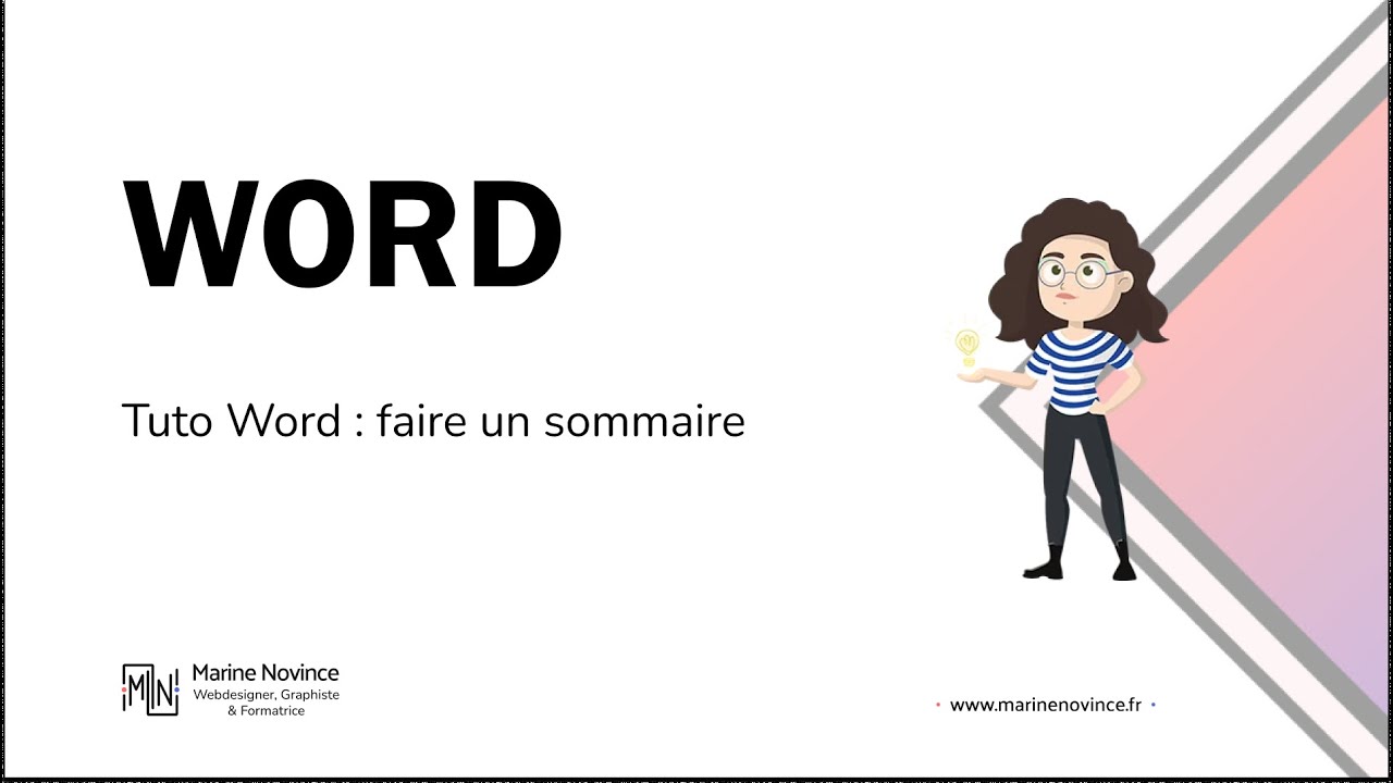 Tuto Word : faire un sommaire automatique