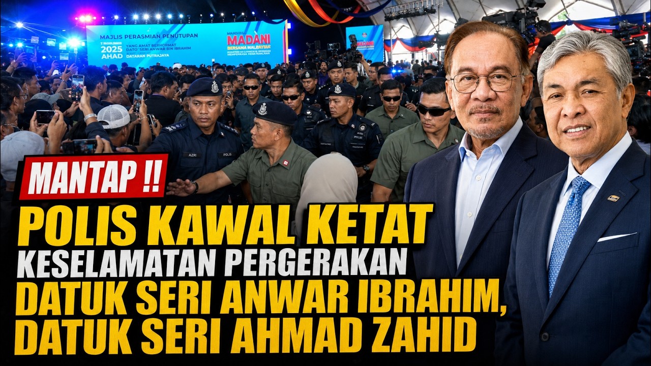 MANTAP !! POLIS KAWAL KETAT KESELAMATAN PERGERAKAN DATUK SERI ANWAR IBRAHIM, DATUK SERI AHMAD ZAHID