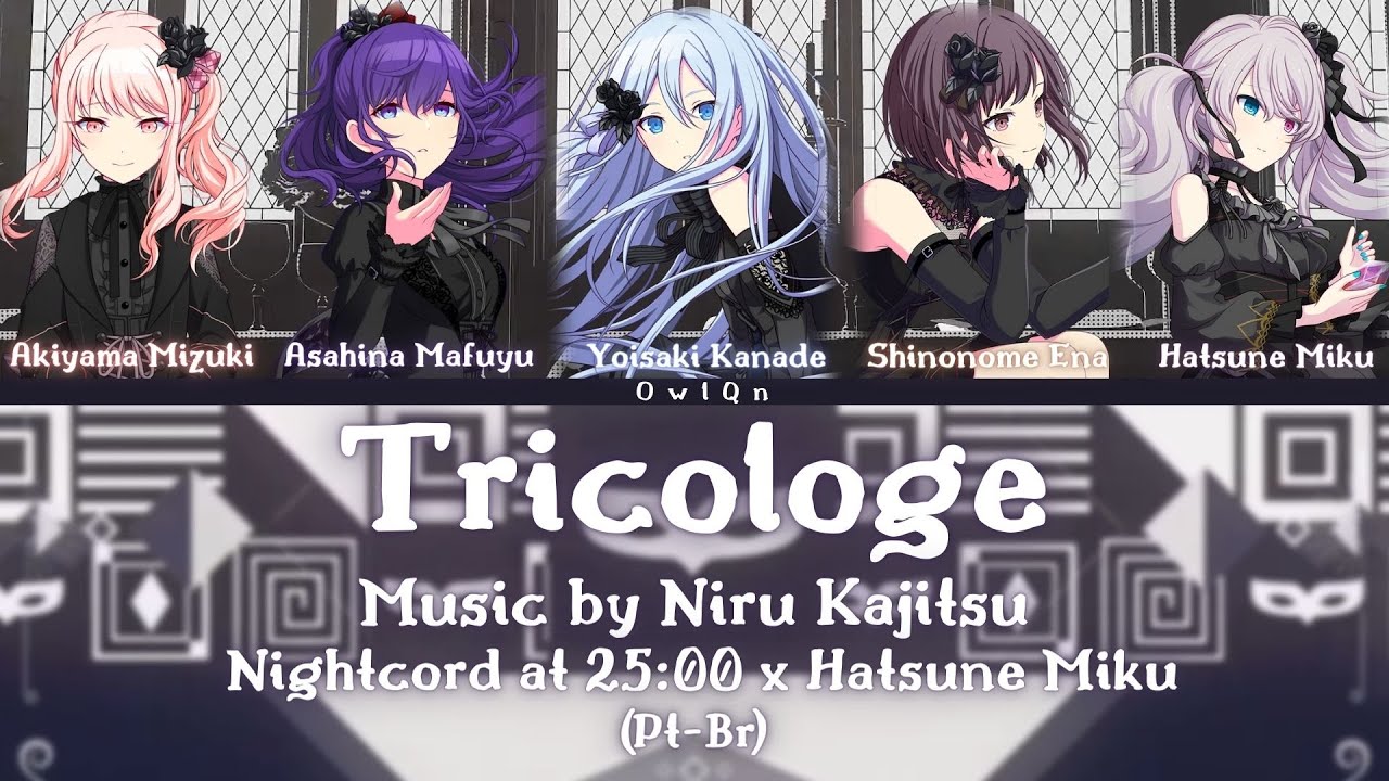 Tricologe - Nightcord at 25:00 x Hatsune Miku (Color Coded Lyrics PT-BR)