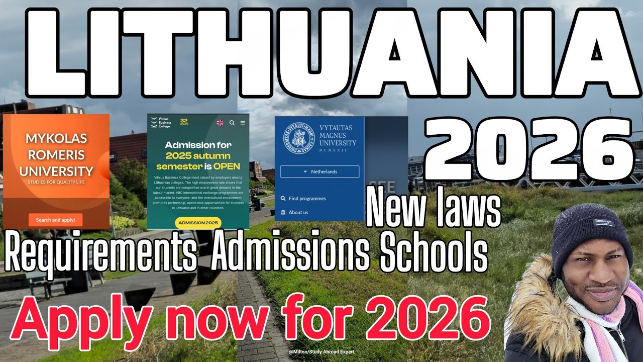 Study in Lithuania 🇱🇹/New process for visa application to Lithuania as an international