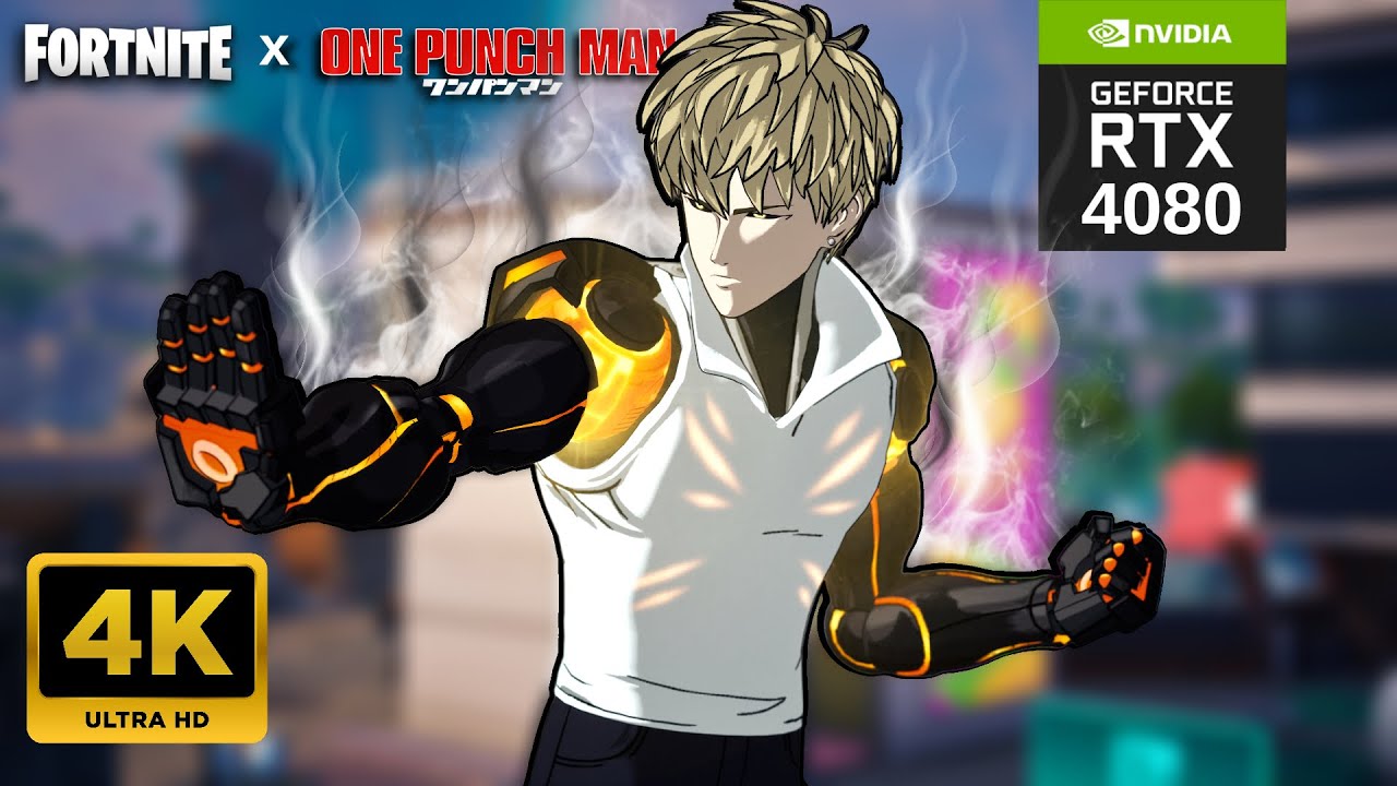 *NEW* Genos 4K Gameplay | FORTNITE x ONE PUNCH MAN
