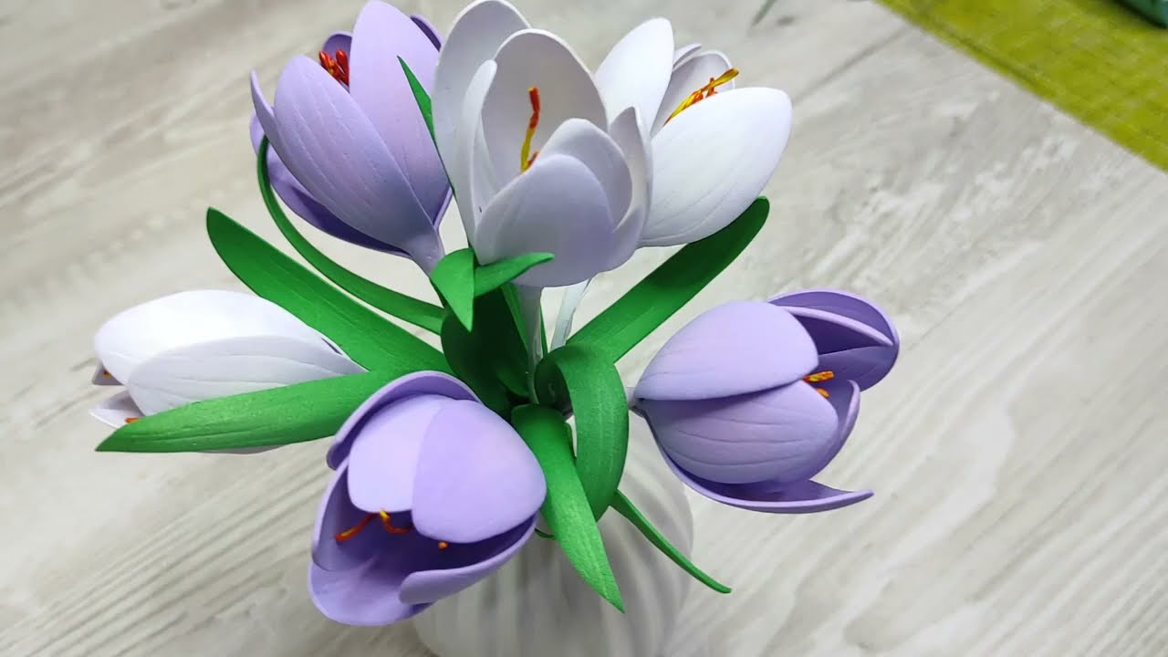 DIY Крокусы из фоамирана легко и просто!/ Foamiran crocuses are easy and simple!