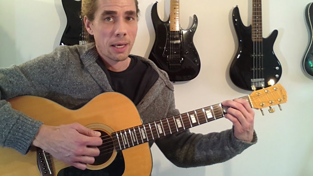 Gitaarles - Knocking on heavens door - Bob Dylan (leer 4 akkoorden liedje)
