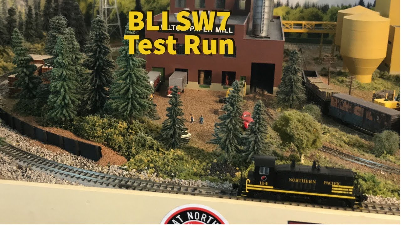 Model Railroad Northern Pacific SW7 N Scale Test Run with Sound!
