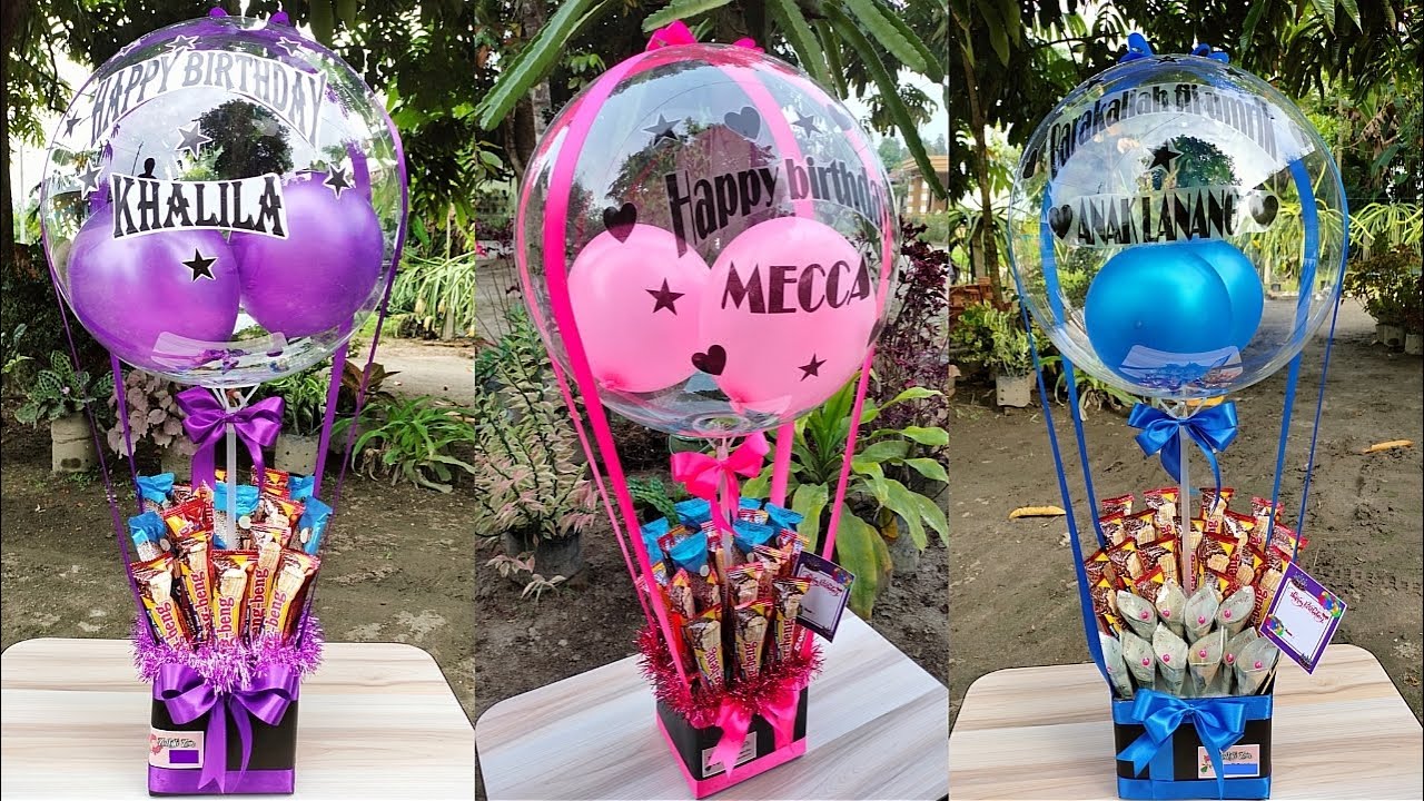 Tutorial Buket Balon Isi Snack Lengkap Dengan Ukuran
