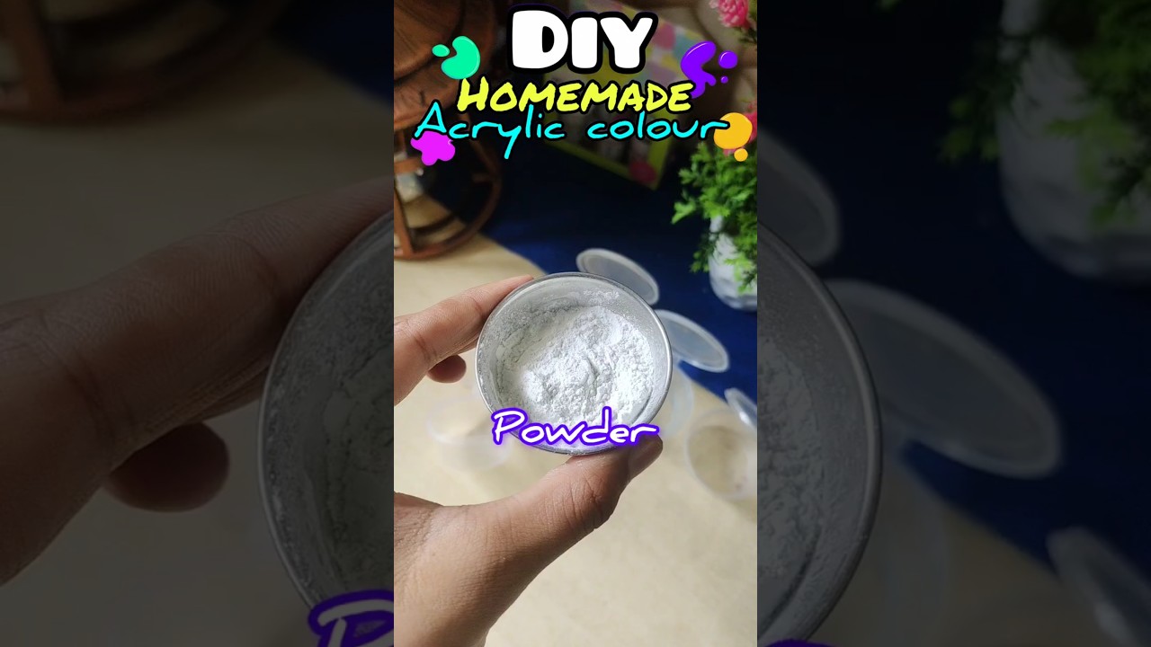 🎨 Homemade Acrylic Color at Home | Easy DIY Paint with Glue & Face Powder #DIYPaint#diy #paint