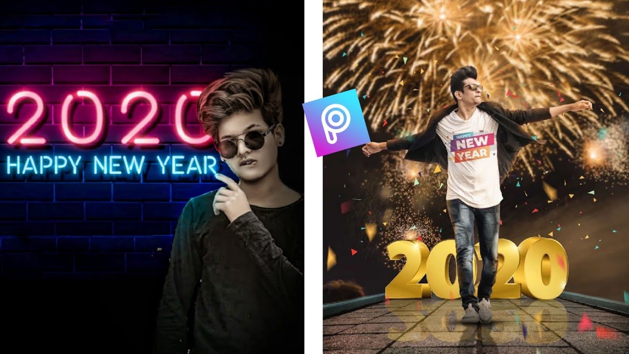 Happy new year photo editing 2020 | manipulation photo editing 2020 in picsart  - OPE
