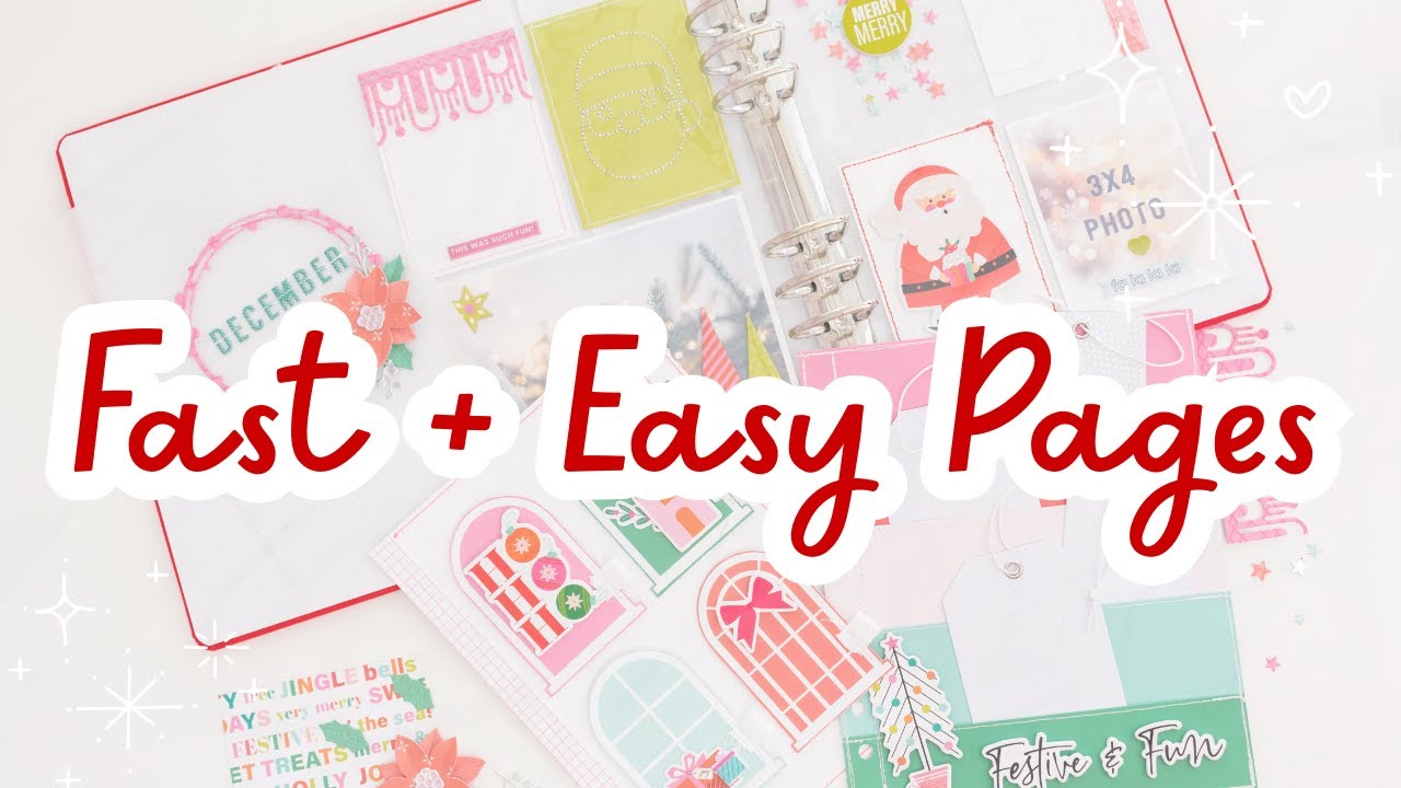 Finishing My December Album | Five More Quick Pages with Hip Kit Club