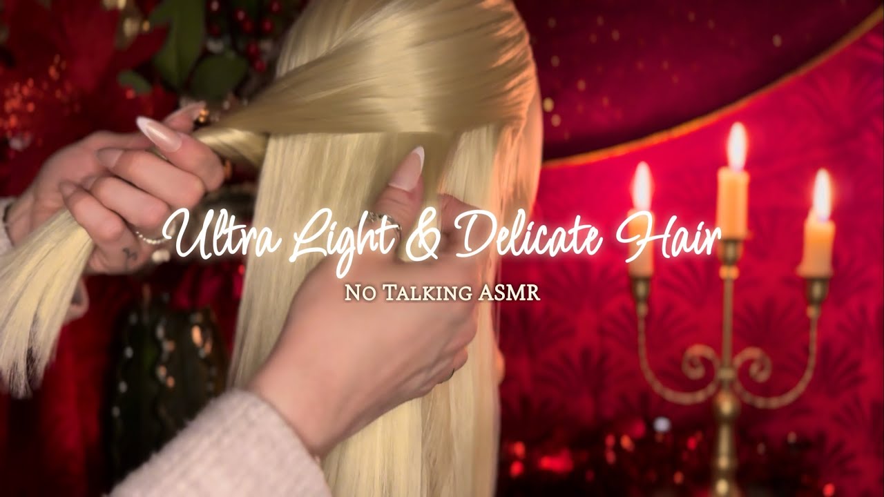 ASMR The Most Light & Delicate Hair Brushing, Hair Play, Hair Touching for that Perfect Nights Sleep