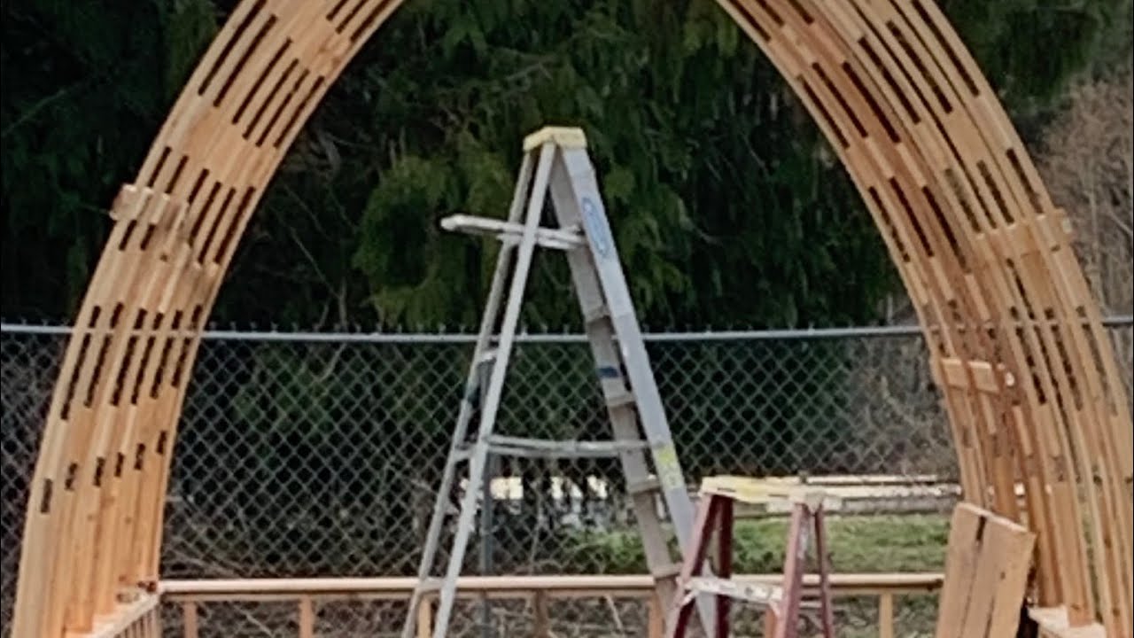 Gothic arch greenhouse build | Putting up the arches | Busy Beaver | Chuck Beavers
