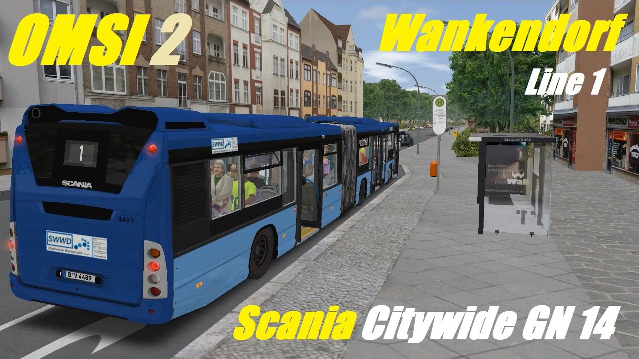 OMSI 2. Map Wankendorf V.2.55, Line 1, Scania Citywide GN14. Part 2