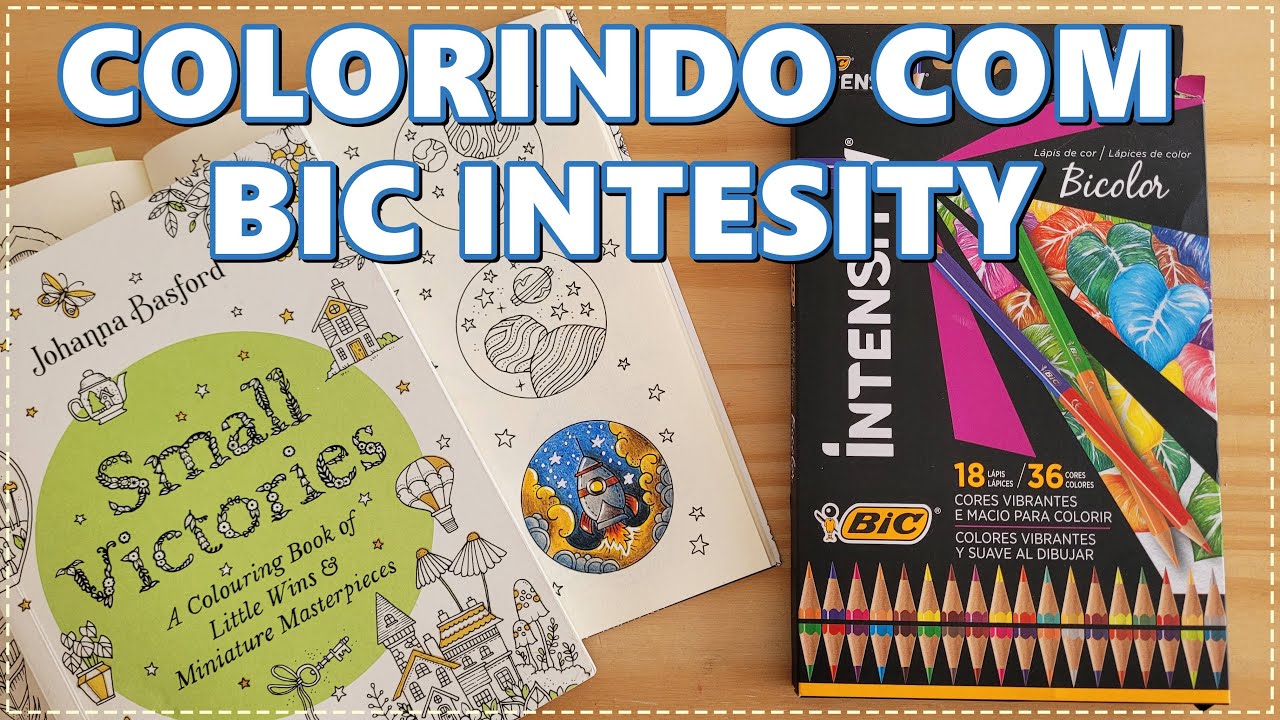 Colorindo com Lápis de Cor Bic Intensity  - Livro Small Victories - Pequenas Conquistas