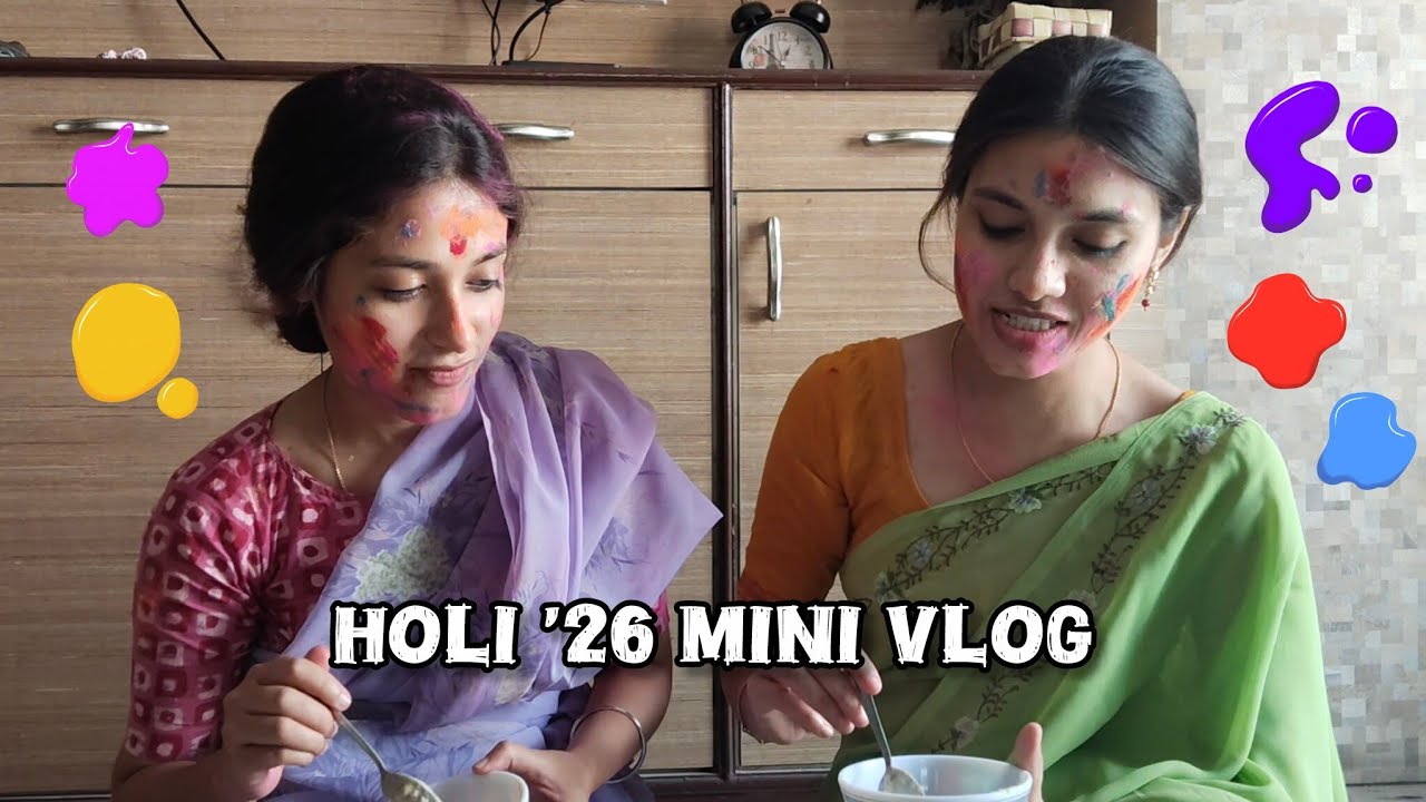 Мини-влог о празднике Холи 2026🩷
