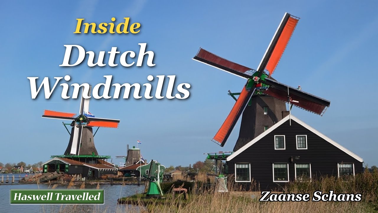 Historic Dutch Windmills in Action – See How They Work | Zaanse Schans, Netherlands 4K