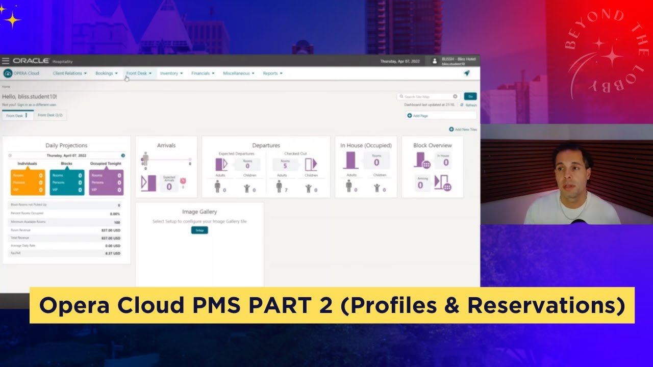 Opera Cloud PMS Tutorial PT2 - Profiles & Reservations