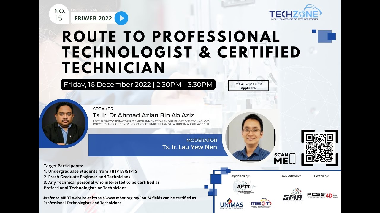 APTT Webinar : Route To Professional Technologist & Certified Technicians