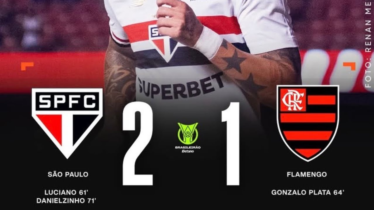 São Paulo 2x1 Flamengo de virada  tricolor vence no morubis!! #football #futebol #brasileirão #