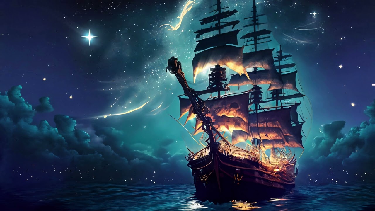 Sailing Under the Moonlight | 1 Hour of Soothing Sea Ambience