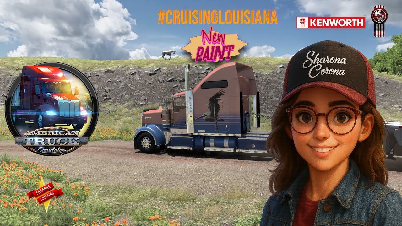 Kenworth W900 at Schulenburg | American Truck Simulator | #CruisingLouisiana | Paint Job | #4K