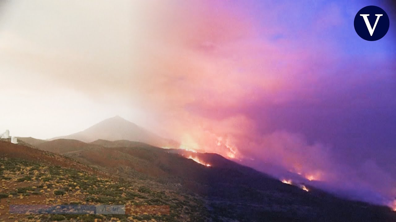 De la noche a la mañana: el avance del fuego de Tenerife en el Teide