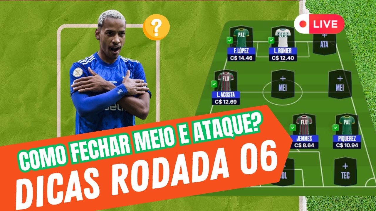 LIVE DICAS | RODADA 06 | CARTOLA FC 2026 - VALE O NEYMAR?