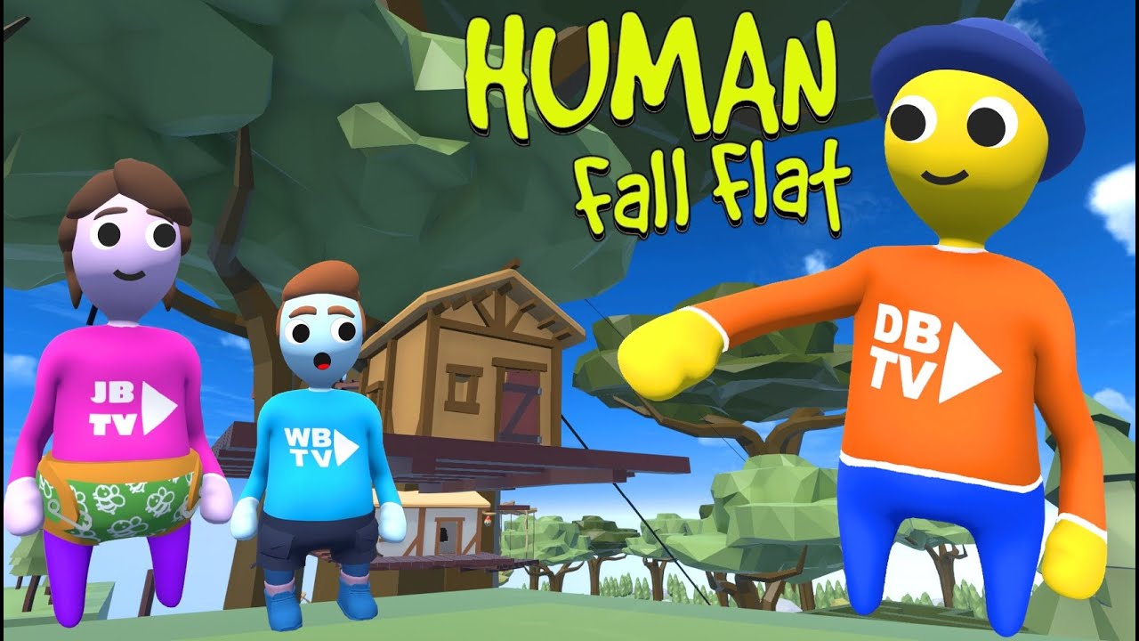 WE CONQUERED A TREE HOUSE MAP IN HUMAN FALL FLAT MULTIPLAYER
