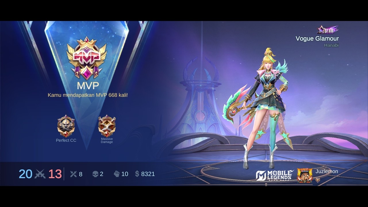 Match 68 Hanabi Push Rank MLBB season 39, hajar miya 🙄😡👊