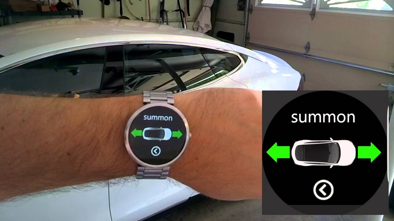 Watchmaker face controlling a Tesla Model S