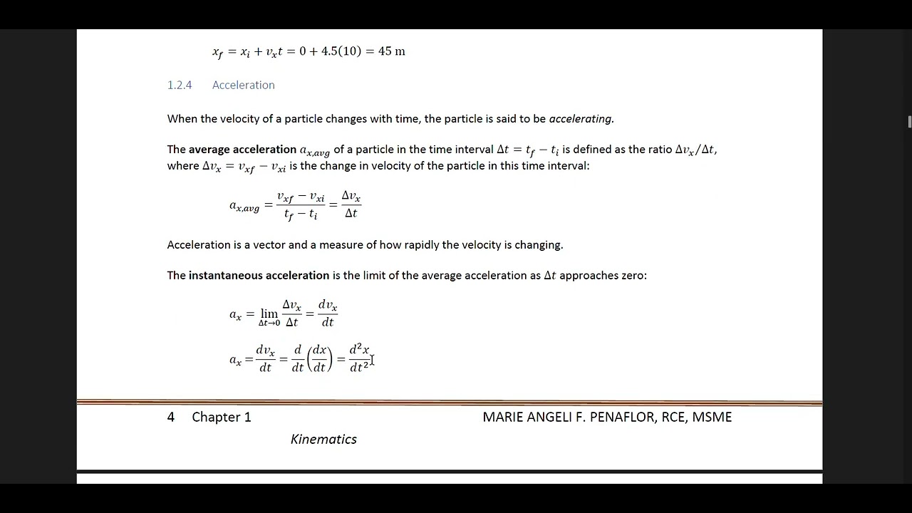 Average and Instantaneous Acceleration
