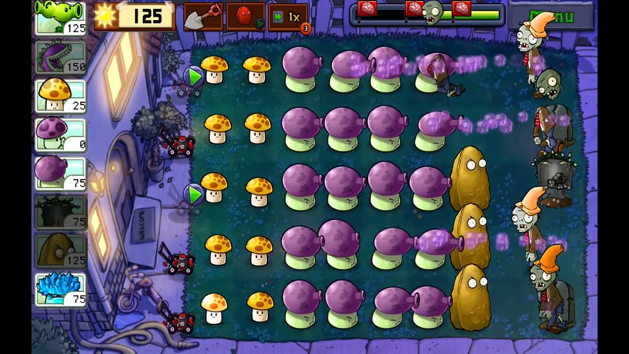 Plants vs Zombies (Nigth) Level 4 (ADVENTURE 2)