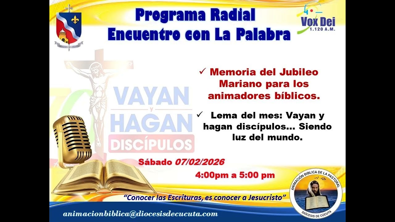 Jubileo Mariano para los ABP y Lema del mes: Vayan y hagan discípulos, Siendo luz del mundo