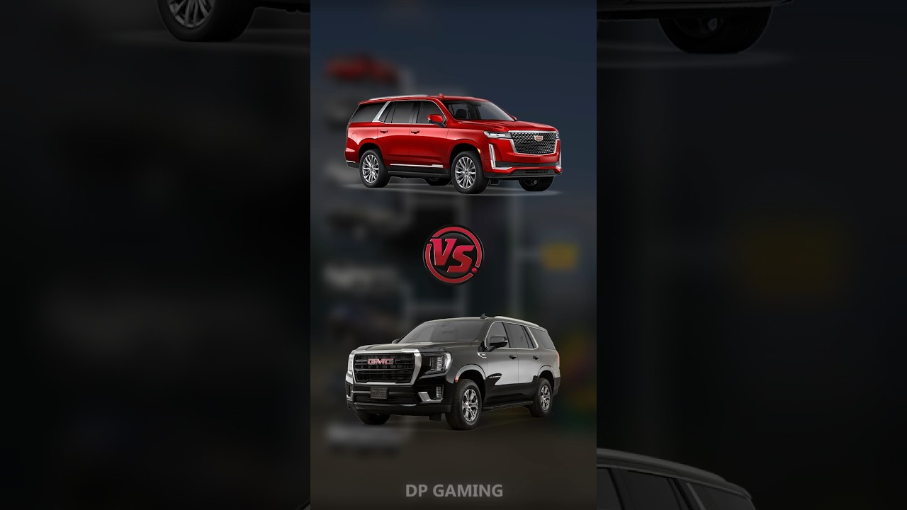 Cadillac Escalade vs GMC Yukon Denali battle! Which car will win? 😎
