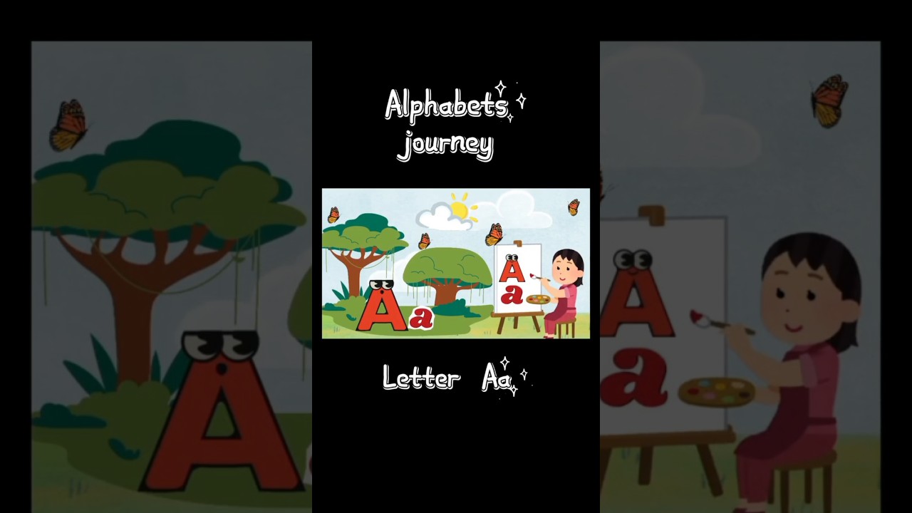 Alphabet A #nurseryrhymes #alphabetpoem #phonicsfun #earlyeducation