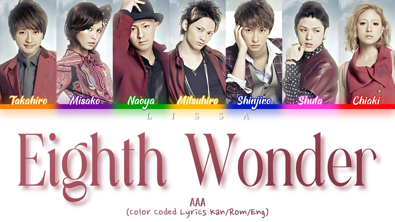 AAA - Eighth Wonder (Color Coded Lyrics Kan/Rom/Eng)