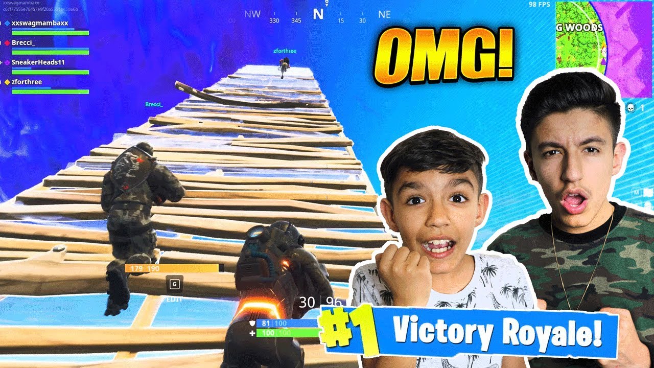 Fortnite Stairway To Heaven Challenge With 10 Year Old Little Brother!
