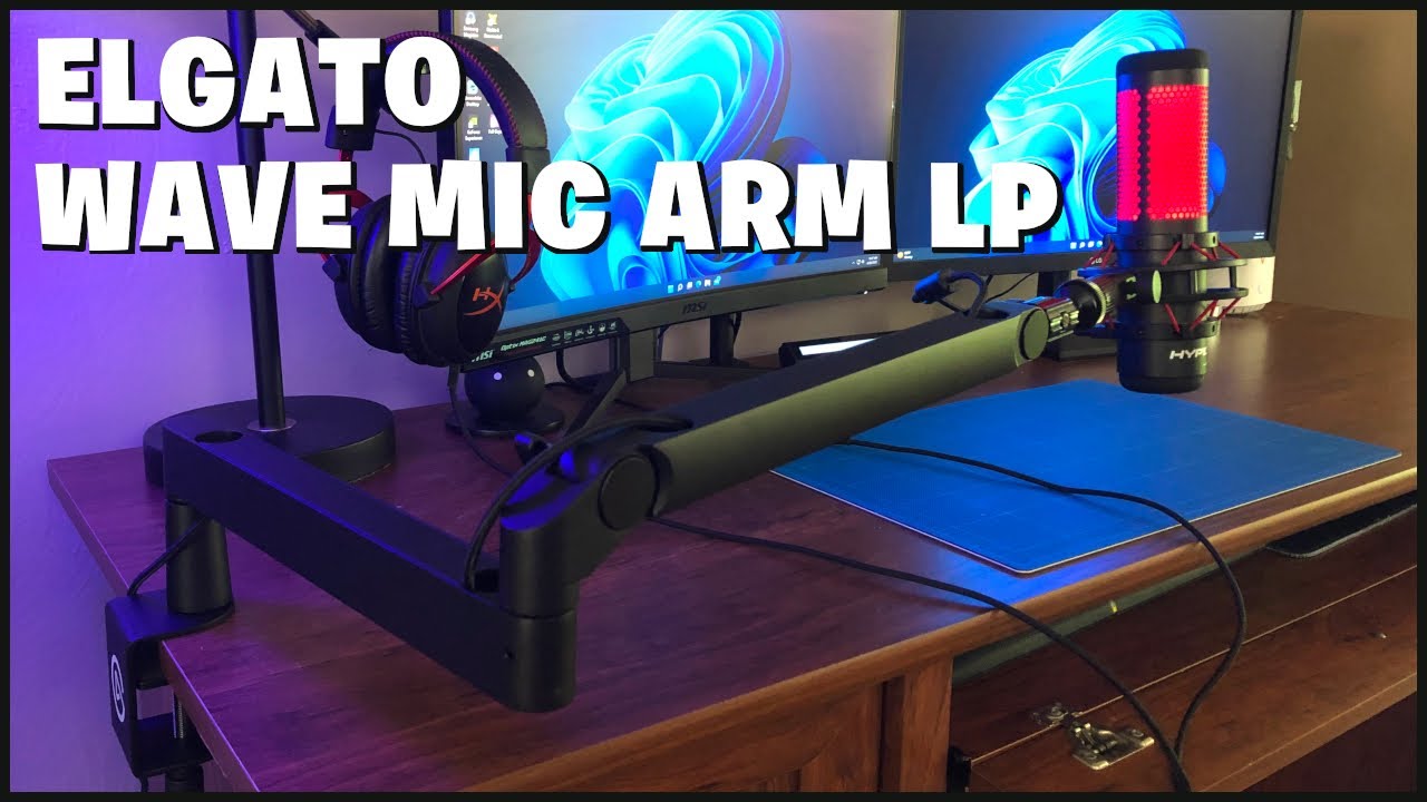 Elgato Wave Mic Arm LP! Распаковка, обзор и настройка с Hyperx Quadcast! #elgato