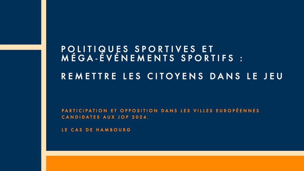 Participation et opposition dans les villes européennes candidates aux JOP 2024. Le cas de Hambourg