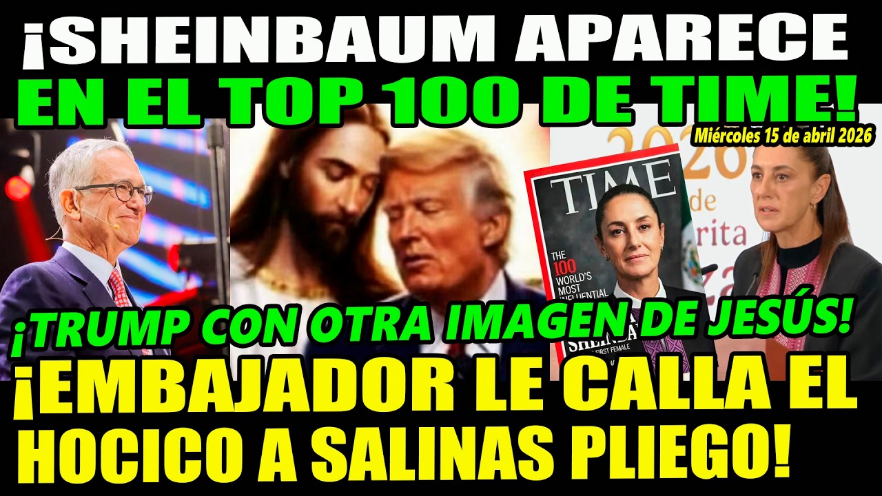 &iexcl;Sheinbaum aparece en Time! Le callan el hocico a Salinas Pliego &iexcl;Trump con Jes&uacute;s!