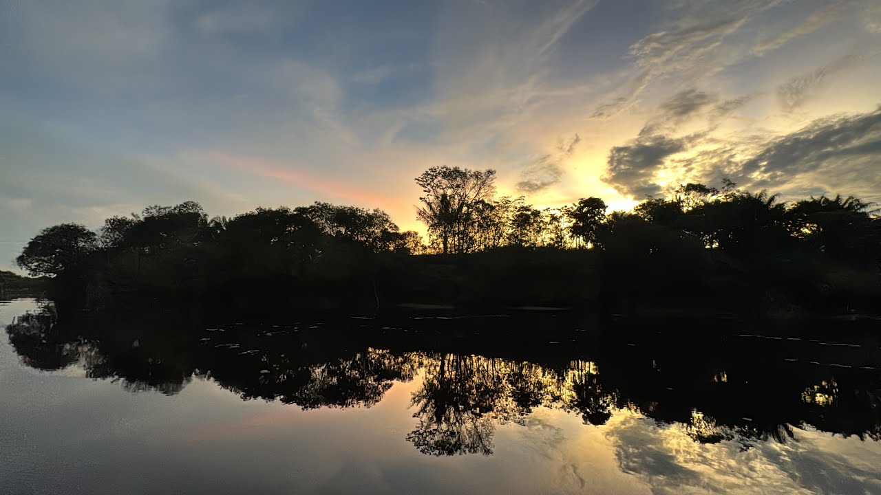 Sunset in the Amazon rainforest, Rio Negro, Manaus, Brazil. A truly magical place!