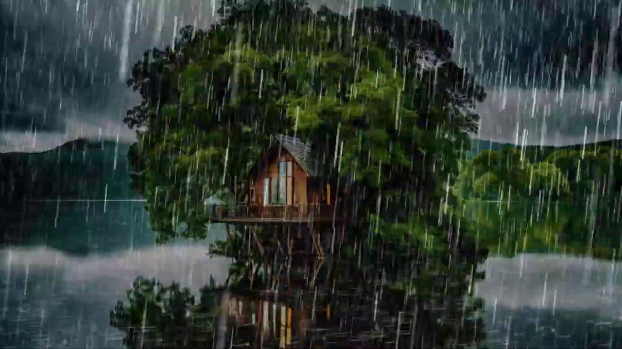 STOP OVERTHINKING 🌲 Rainy Night at the Lake & Soft Piano for a Tired Mind